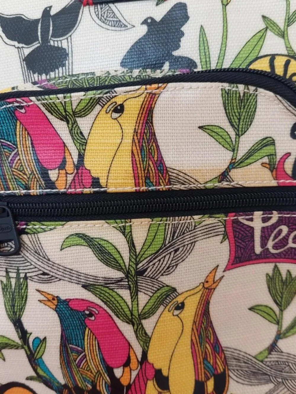 Sakroots blue black birds peace artist circle backpack with adjustable straps #b